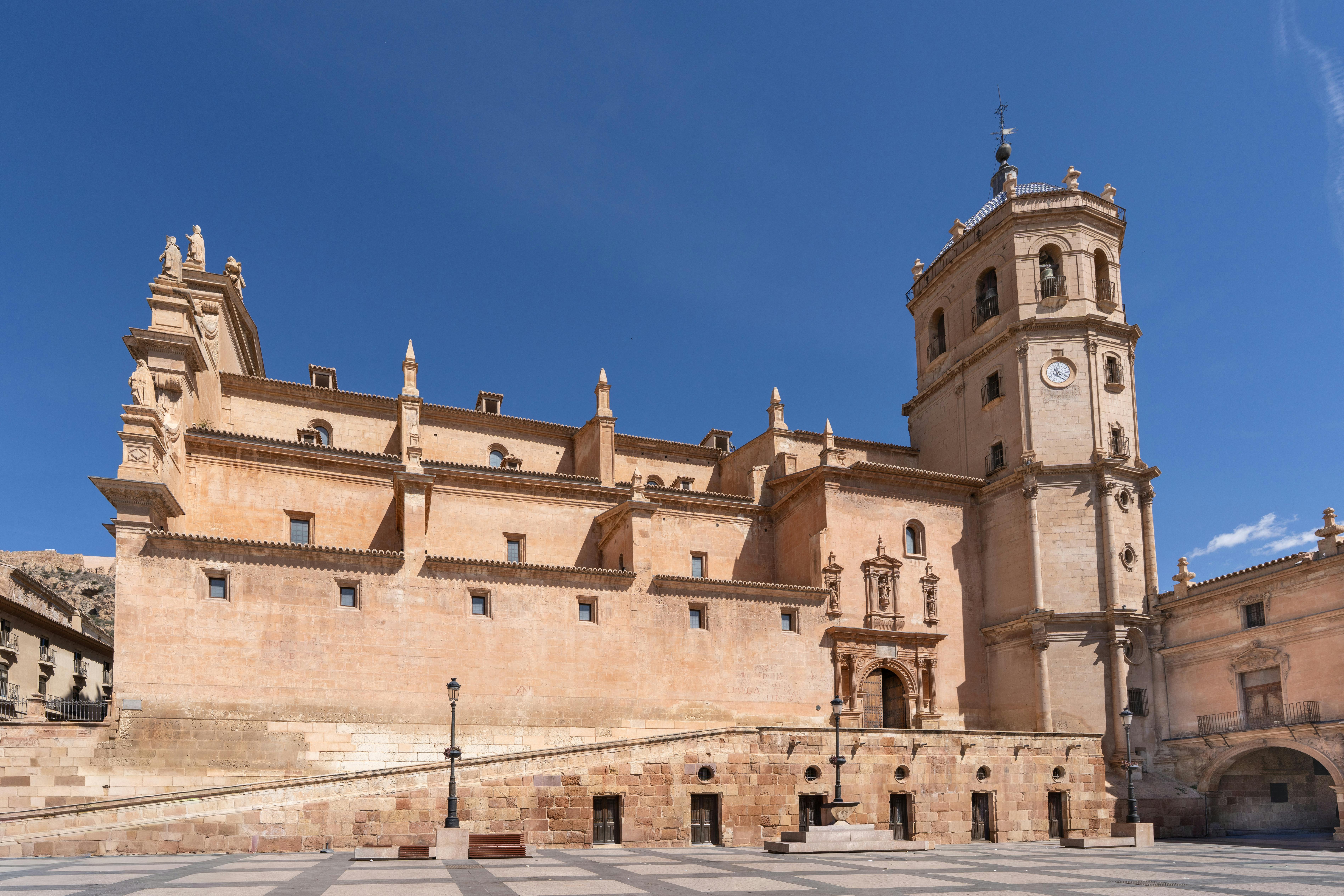 The Old Collegiate Church of San Patricio in Lorca, a historic inland day trip from Murcia.